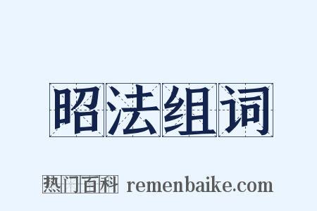昭法组词是什么意思的图片